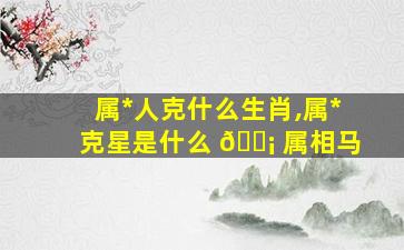 属*
人克什么生肖,属*
克星是什么 🐡 属相马